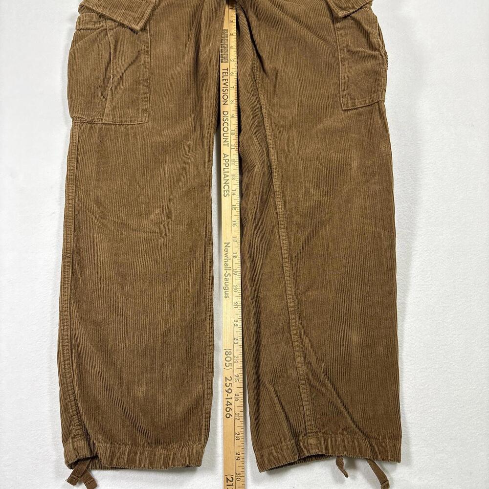 Vans Mens Pants 31 Brown Corduroy Service Cargo Loose Tapered Fit Baggy Y2K - Picture 8 of 16